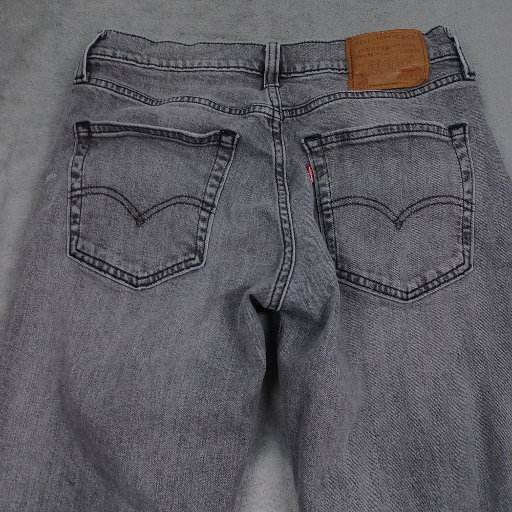 Levis‎ 514 Jeans Mens 30x30 Gray Denim Premium Modern Distressed Casual
